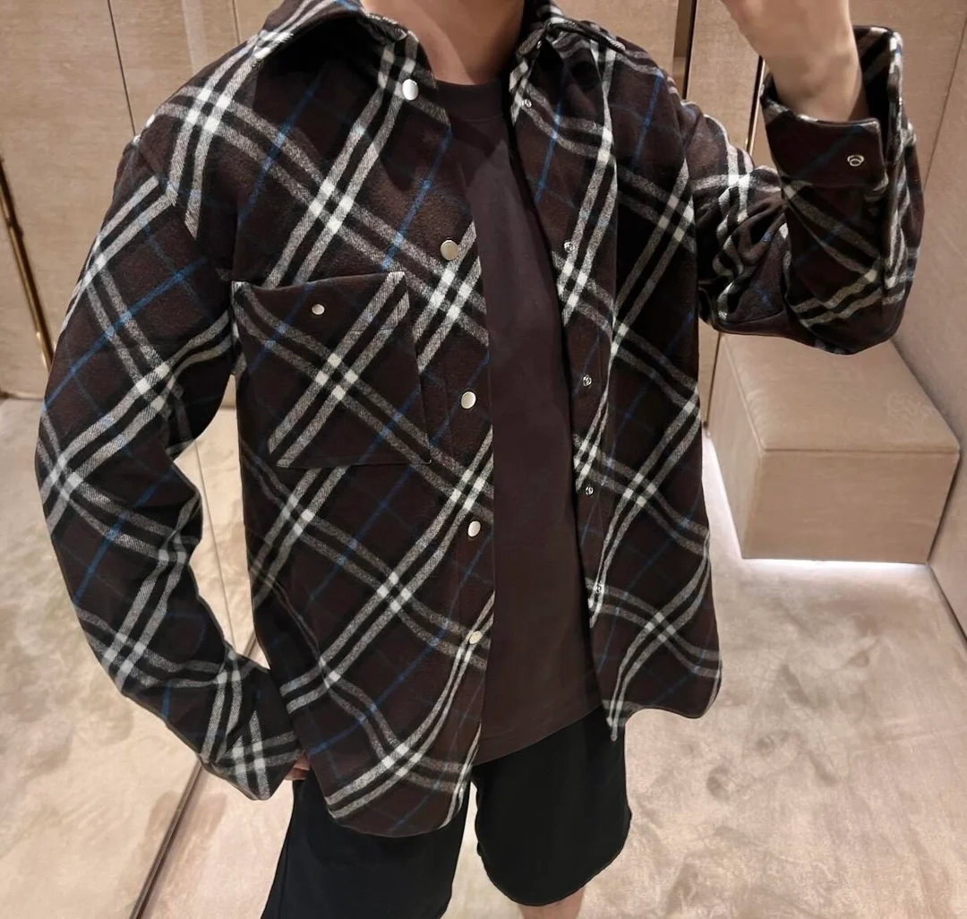 버버리 체크 울 셔츠