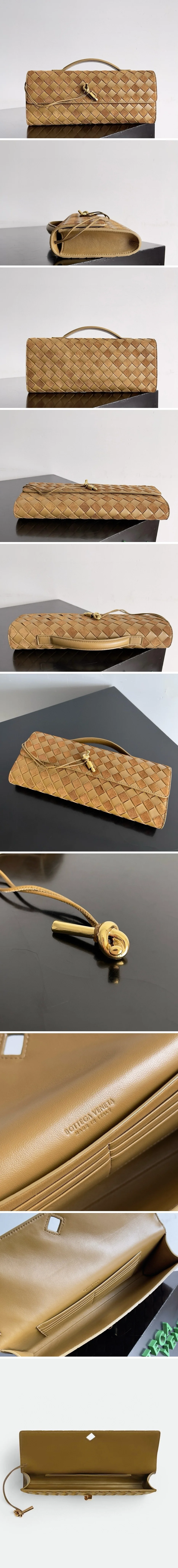 보테가 베네타 24FW 안디아모 인트레치아토 탑 핸들 클러치