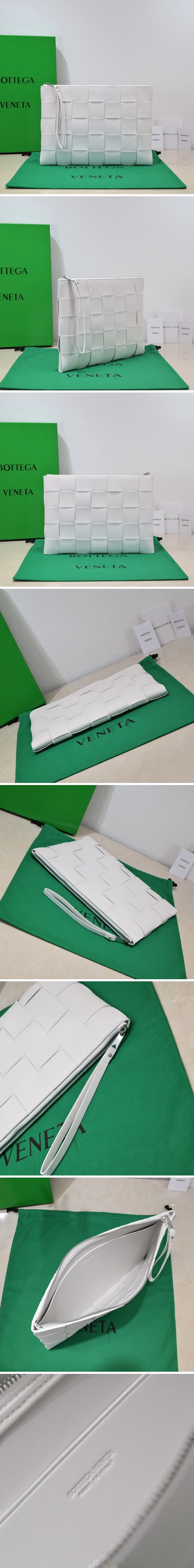 보테가 베네타 클러치 화이트