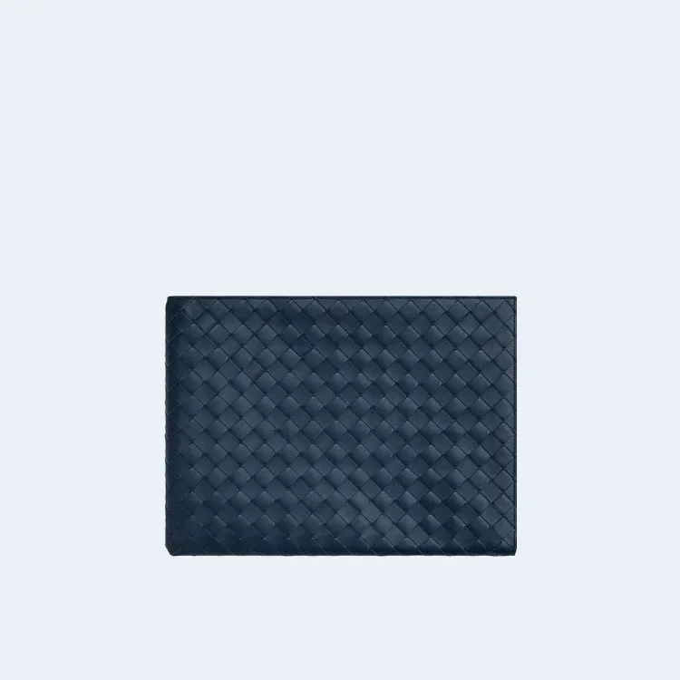 보테가 베네타 인트레치아토 하프 지퍼 파우치