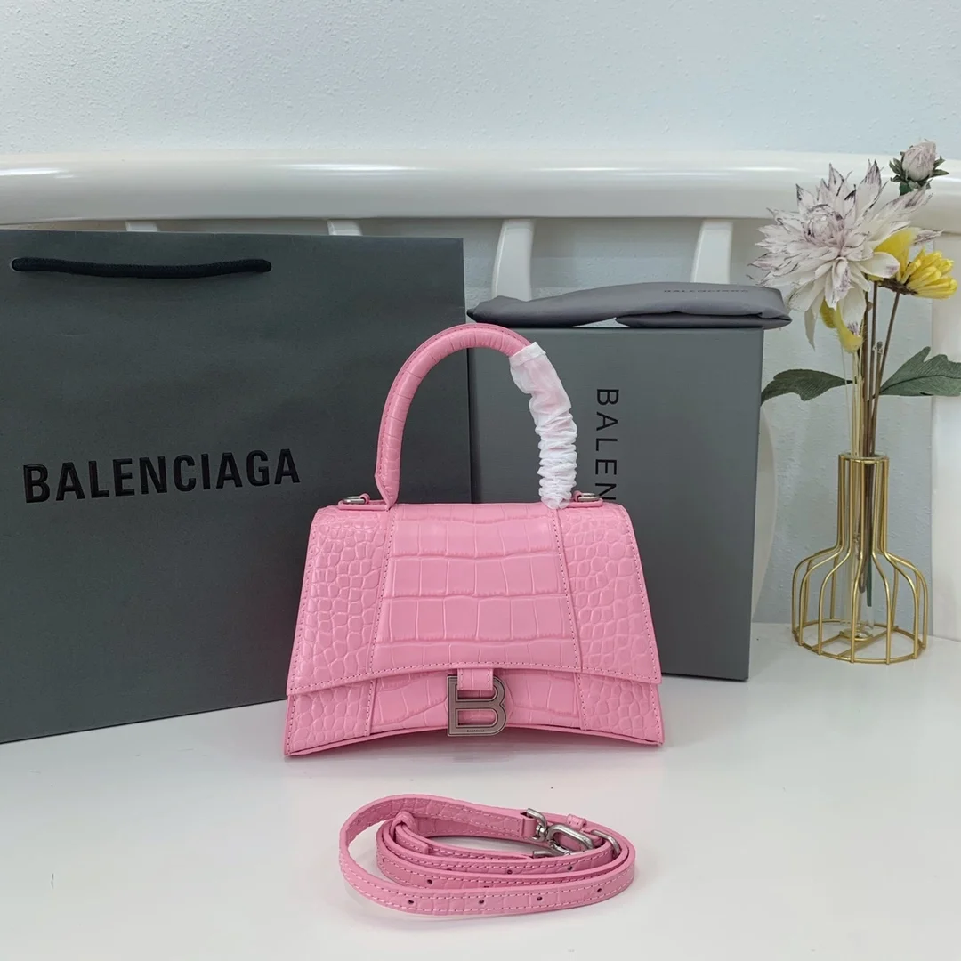 발렌시아가 아워글래스 스몰  크로스백 핑크