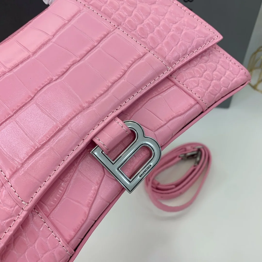 발렌시아가 아워글래스 스몰  크로스백 핑크