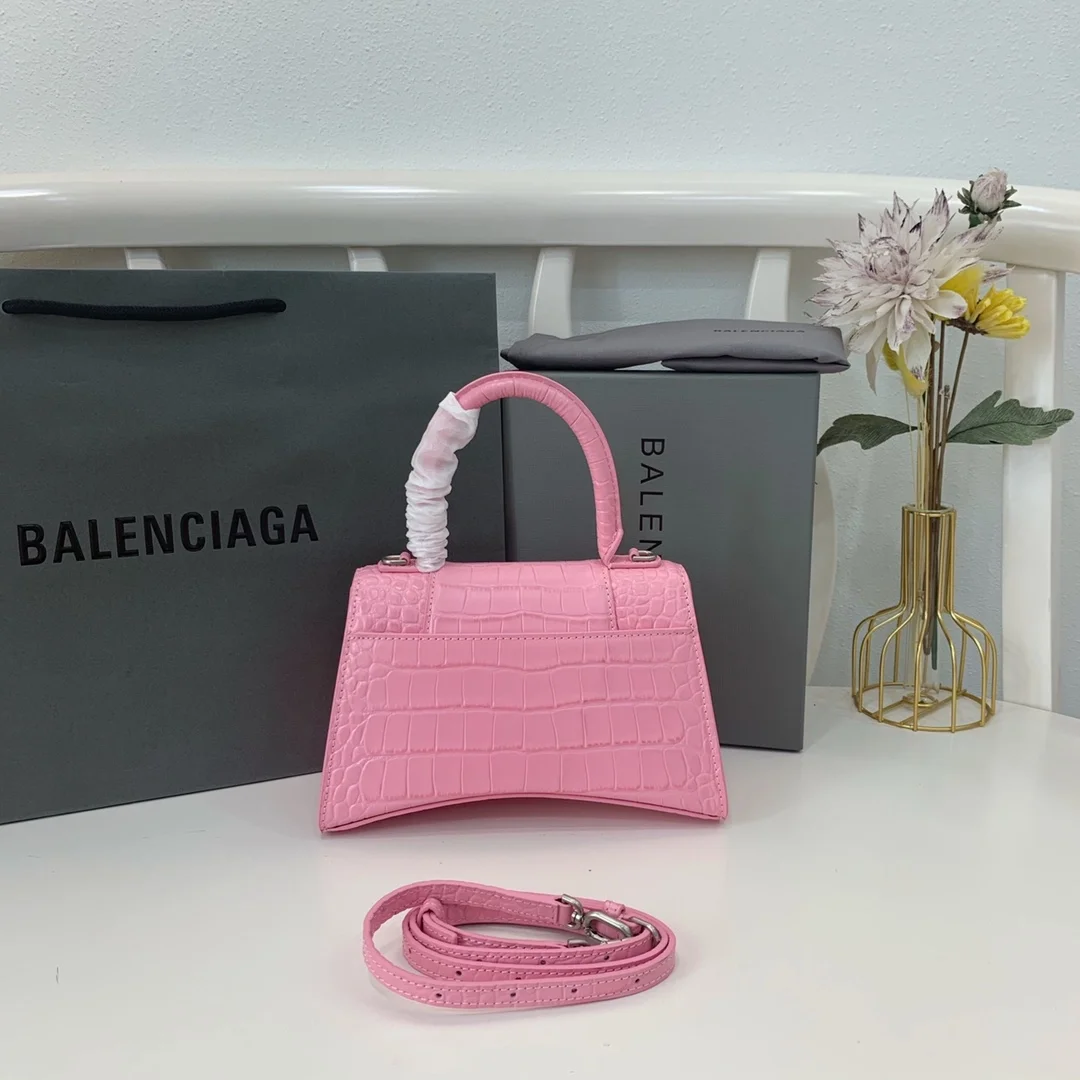 발렌시아가 아워글래스 스몰  크로스백 핑크