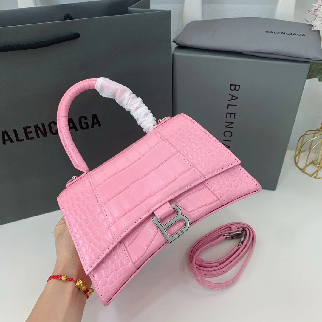 발렌시아가 아워글래스 스몰  크로스백 핑크