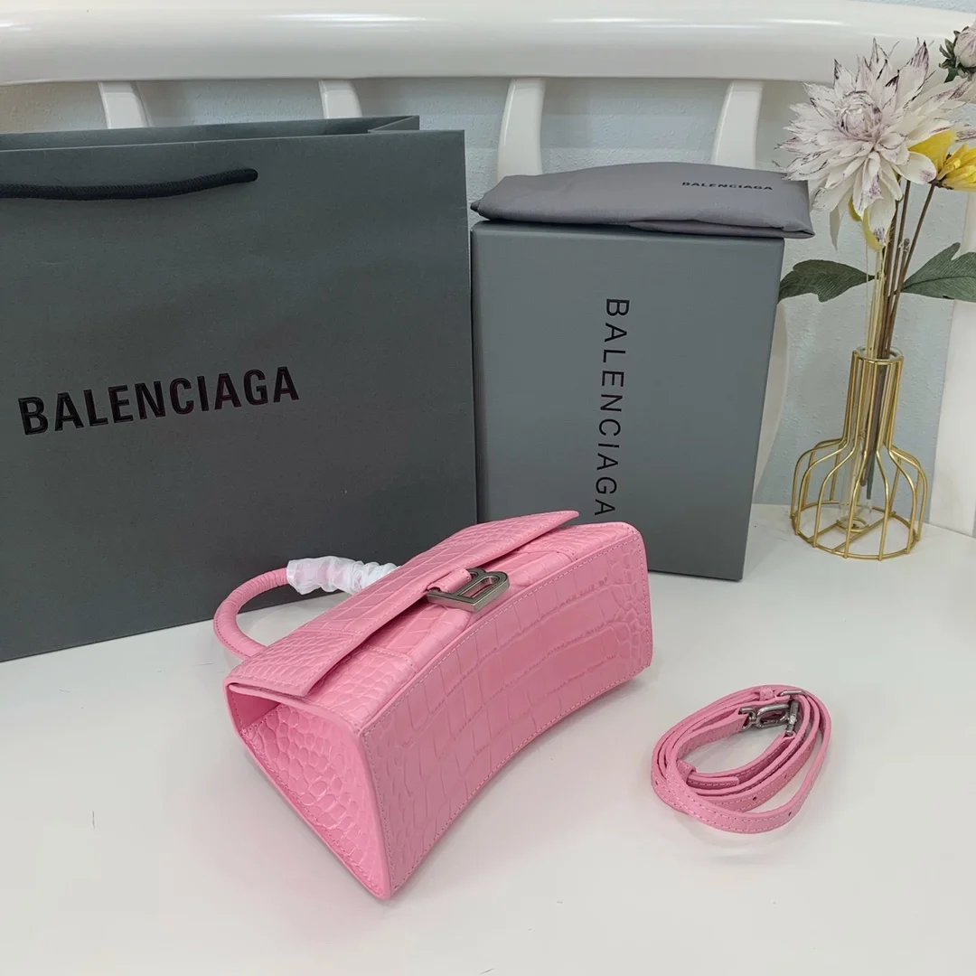 발렌시아가 아워글래스 스몰  크로스백 핑크