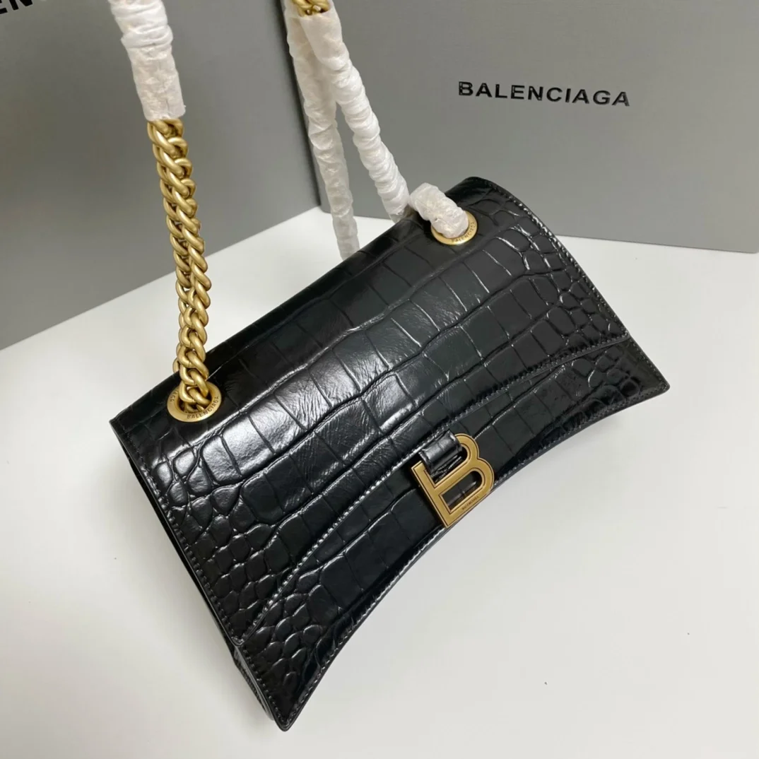 발렌시아가 크로커다일 엠보싱 크러쉬 스몰백