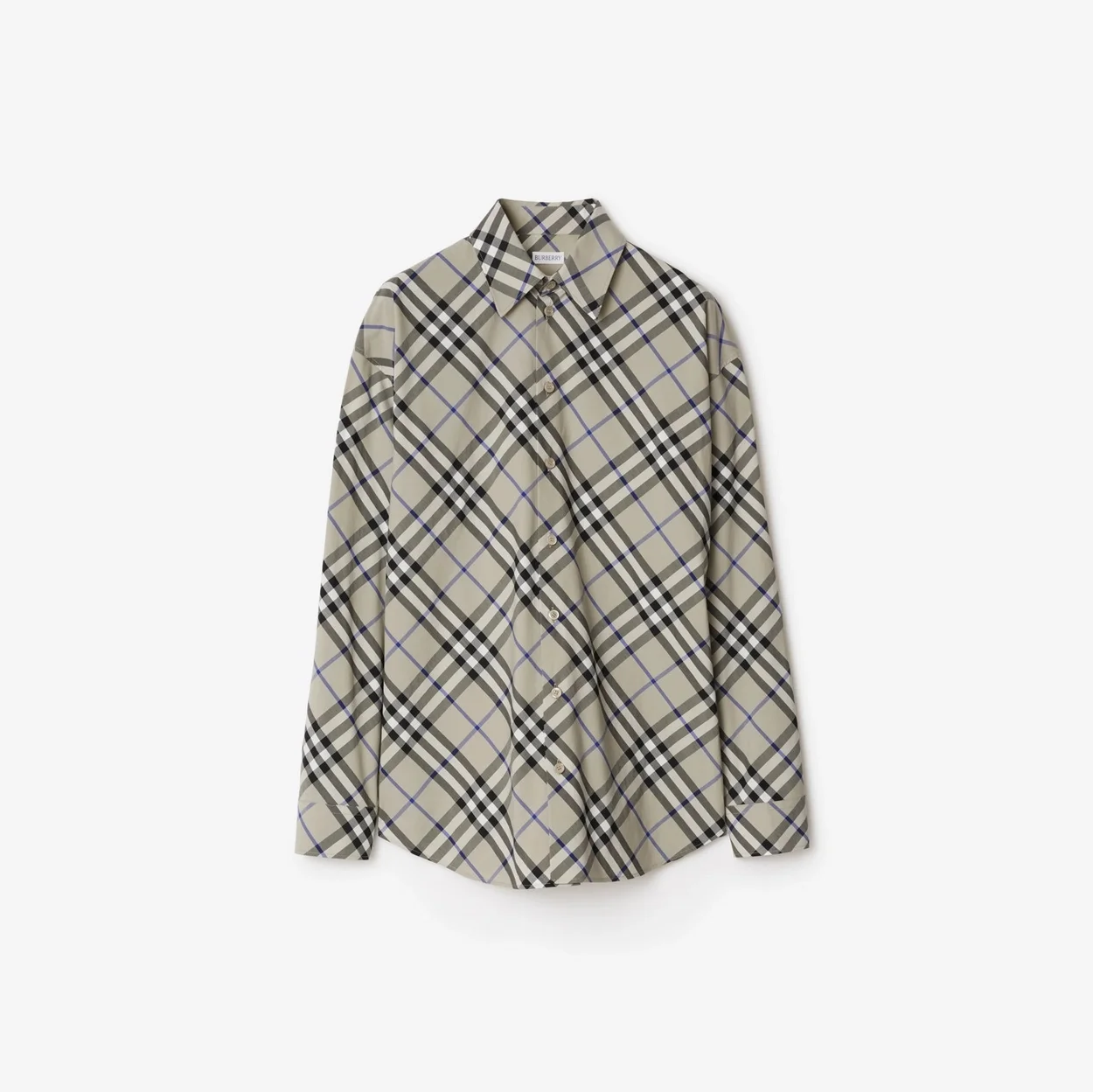 버버리 체크 코튼 셔츠