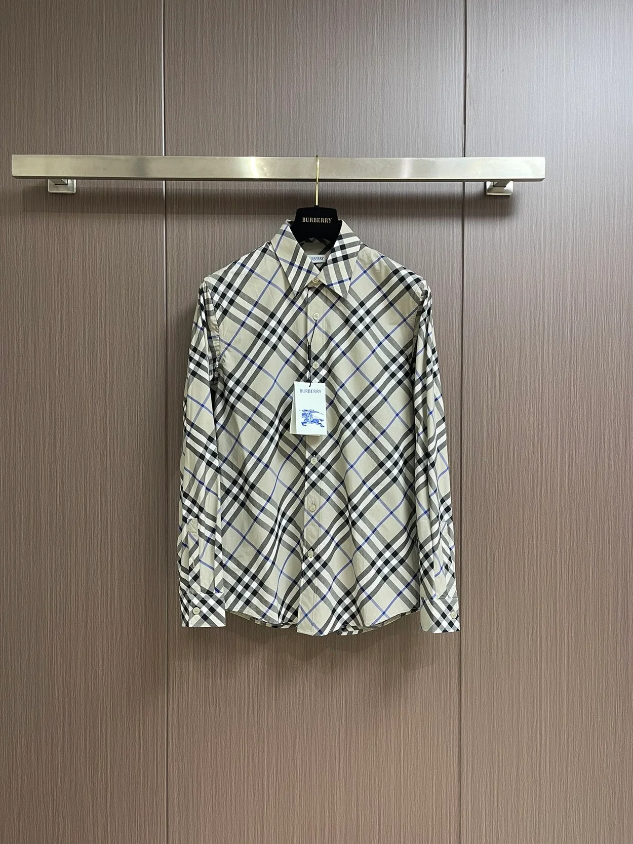 버버리 체크 코튼 셔츠