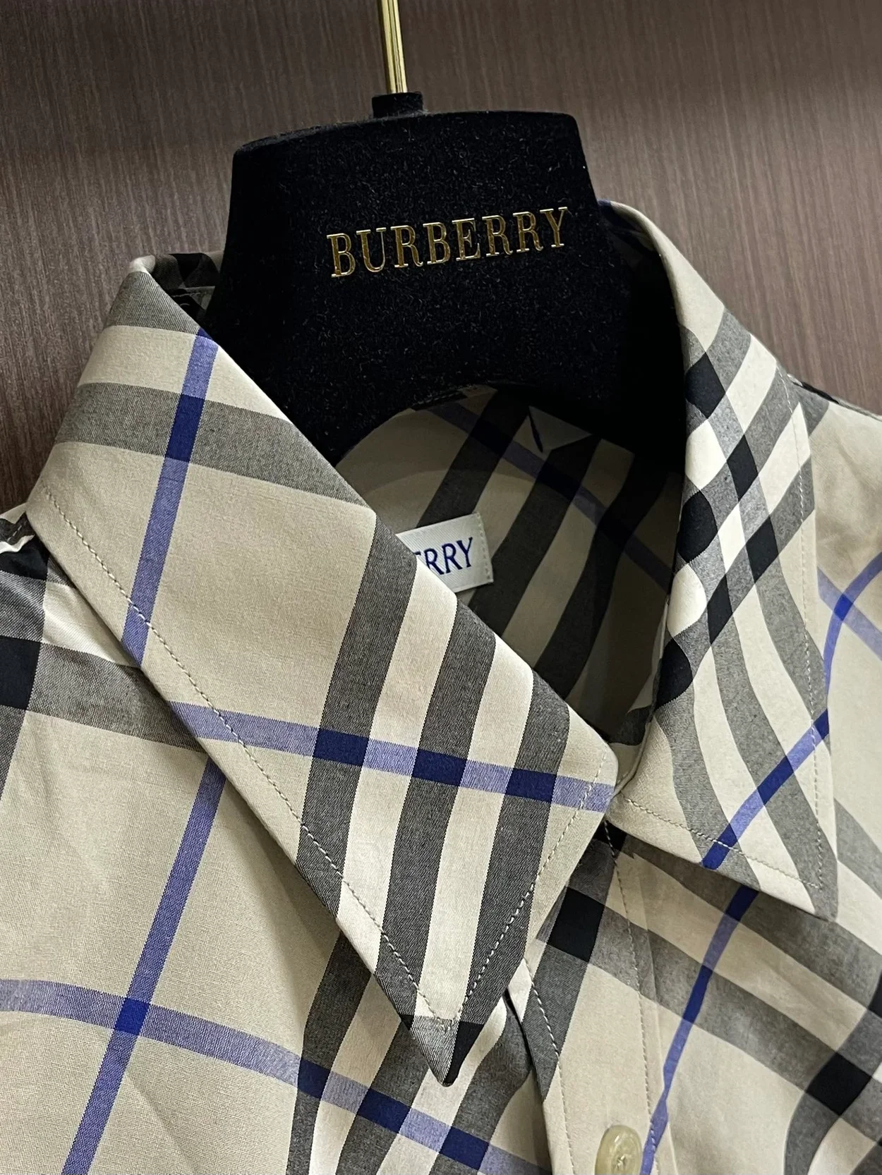 버버리 체크 코튼 셔츠