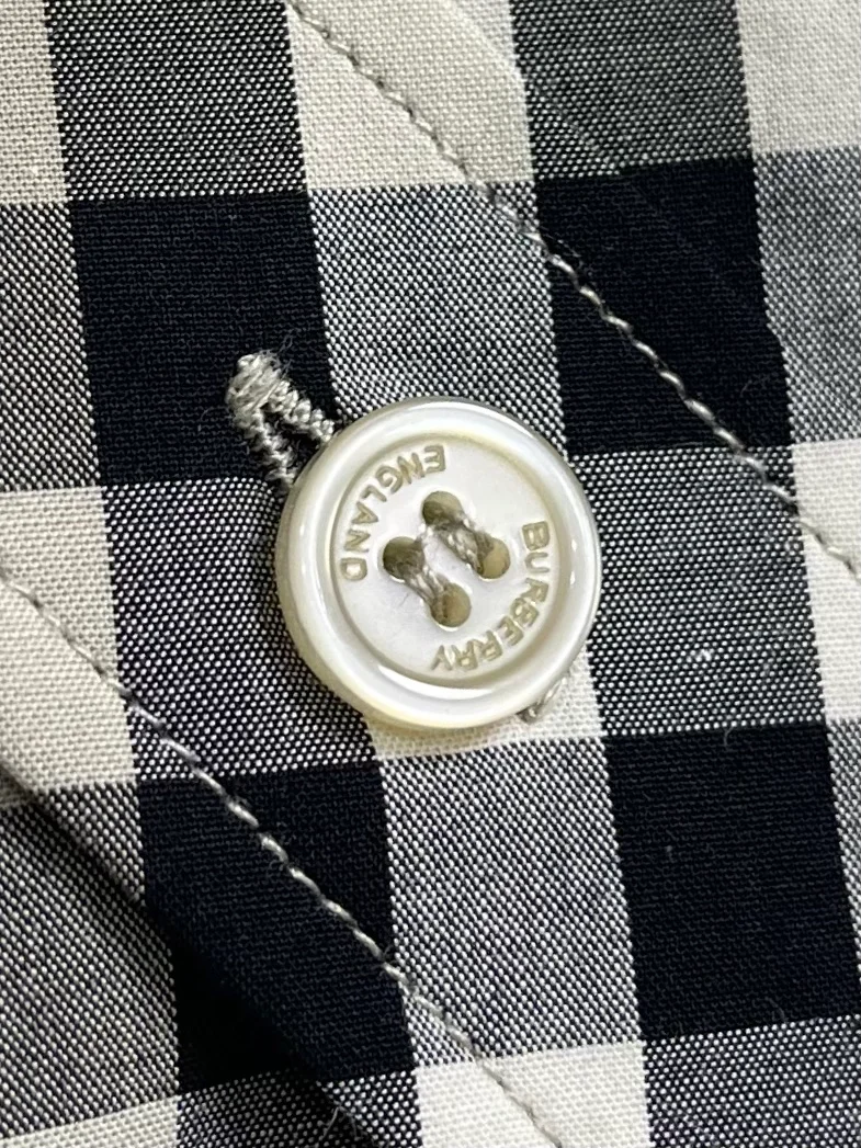 버버리 체크 코튼 셔츠