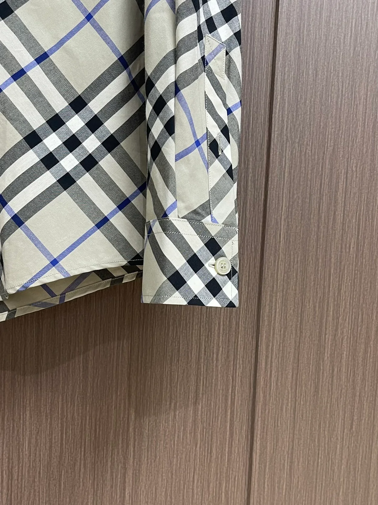 버버리 체크 코튼 셔츠