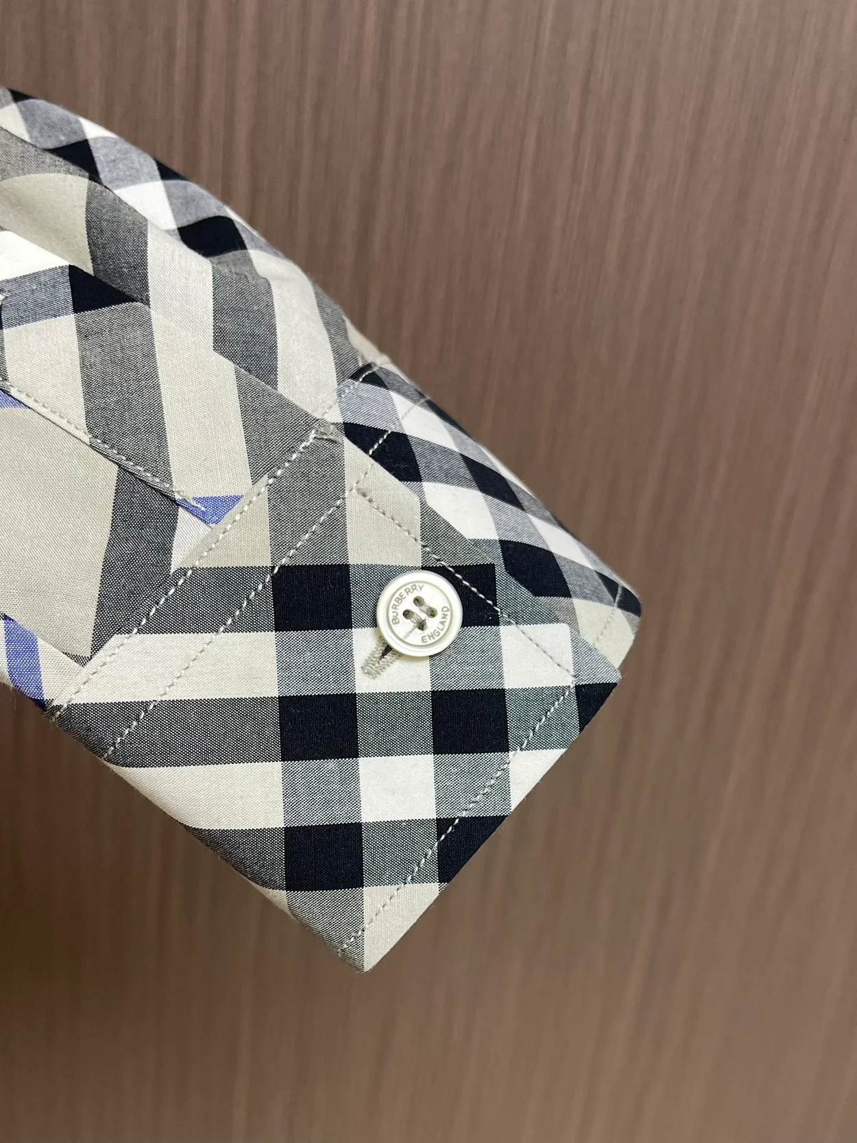 버버리 체크 코튼 셔츠