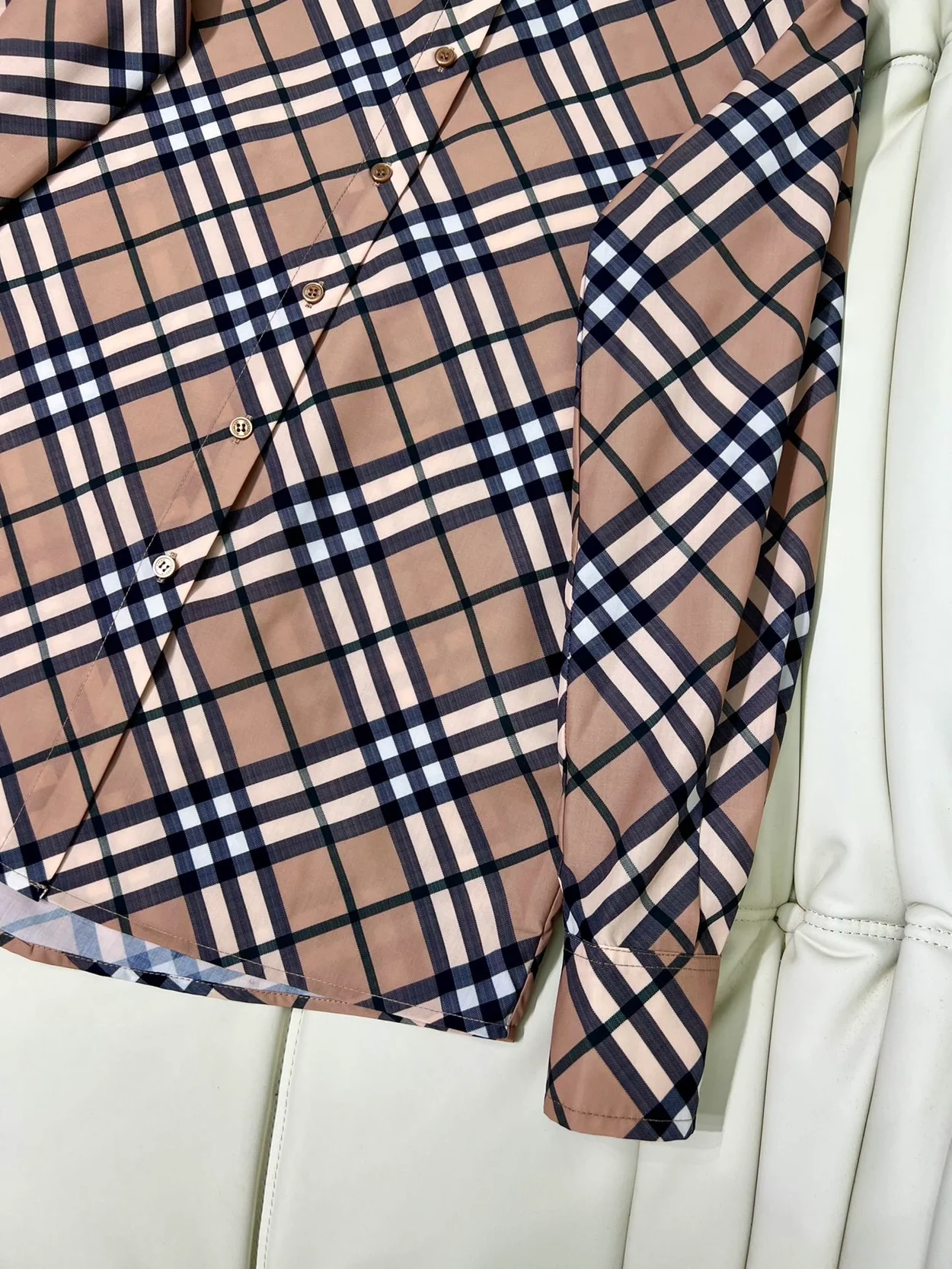 버버리 체크 울 블렌드 셔츠