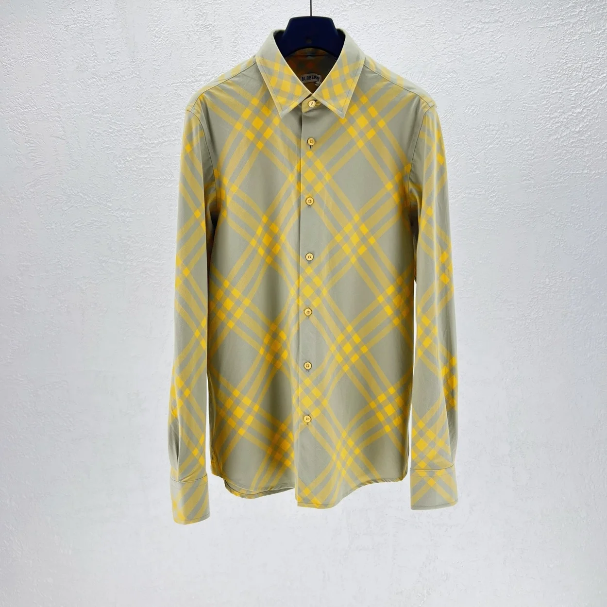 버버리 체크 코튼 셔츠 헌터