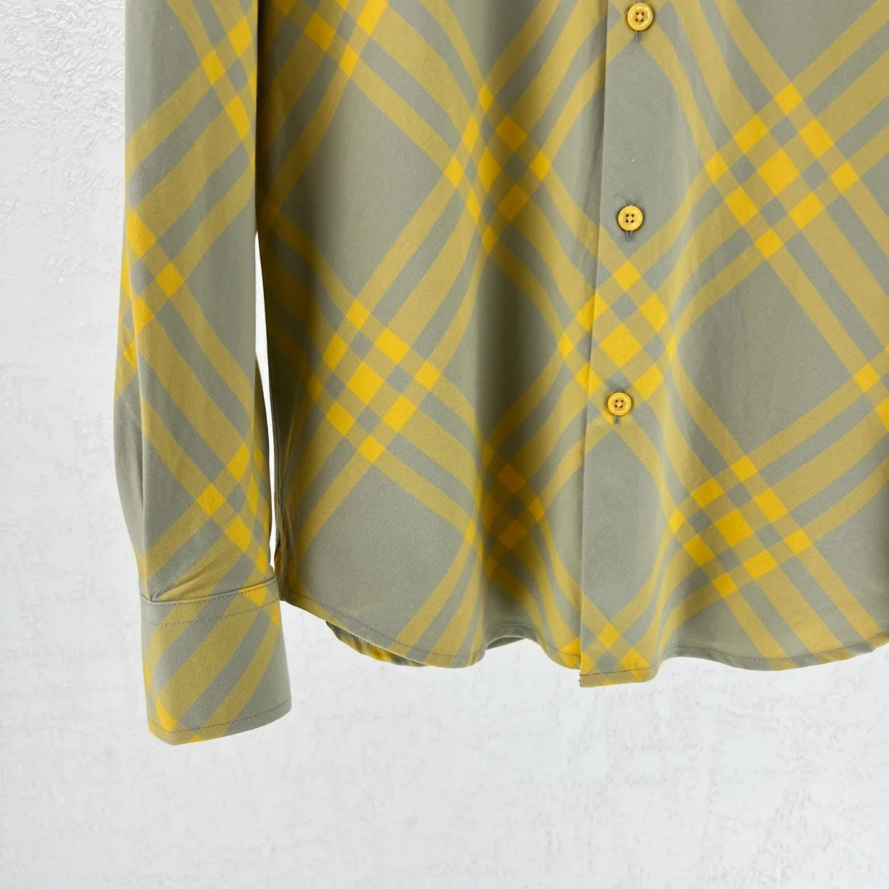 버버리 체크 코튼 셔츠 헌터