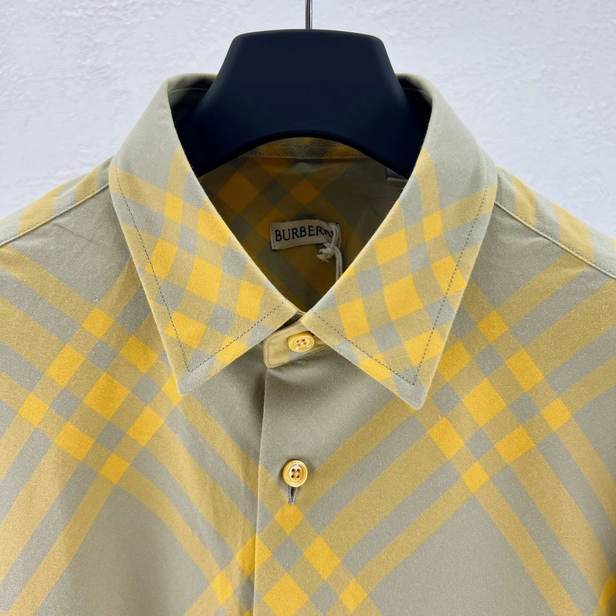 버버리 체크 코튼 셔츠 헌터