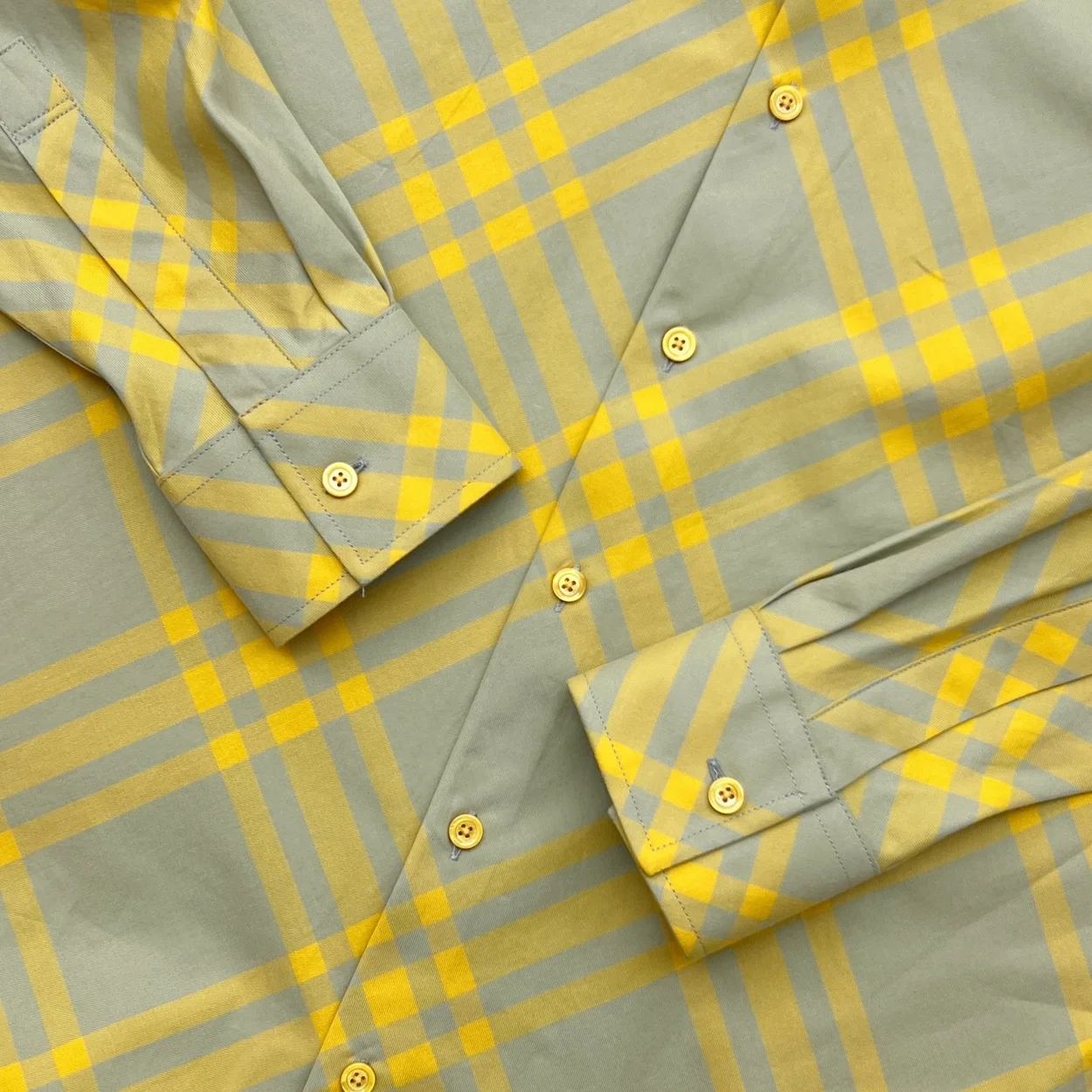 버버리 체크 코튼 셔츠 헌터