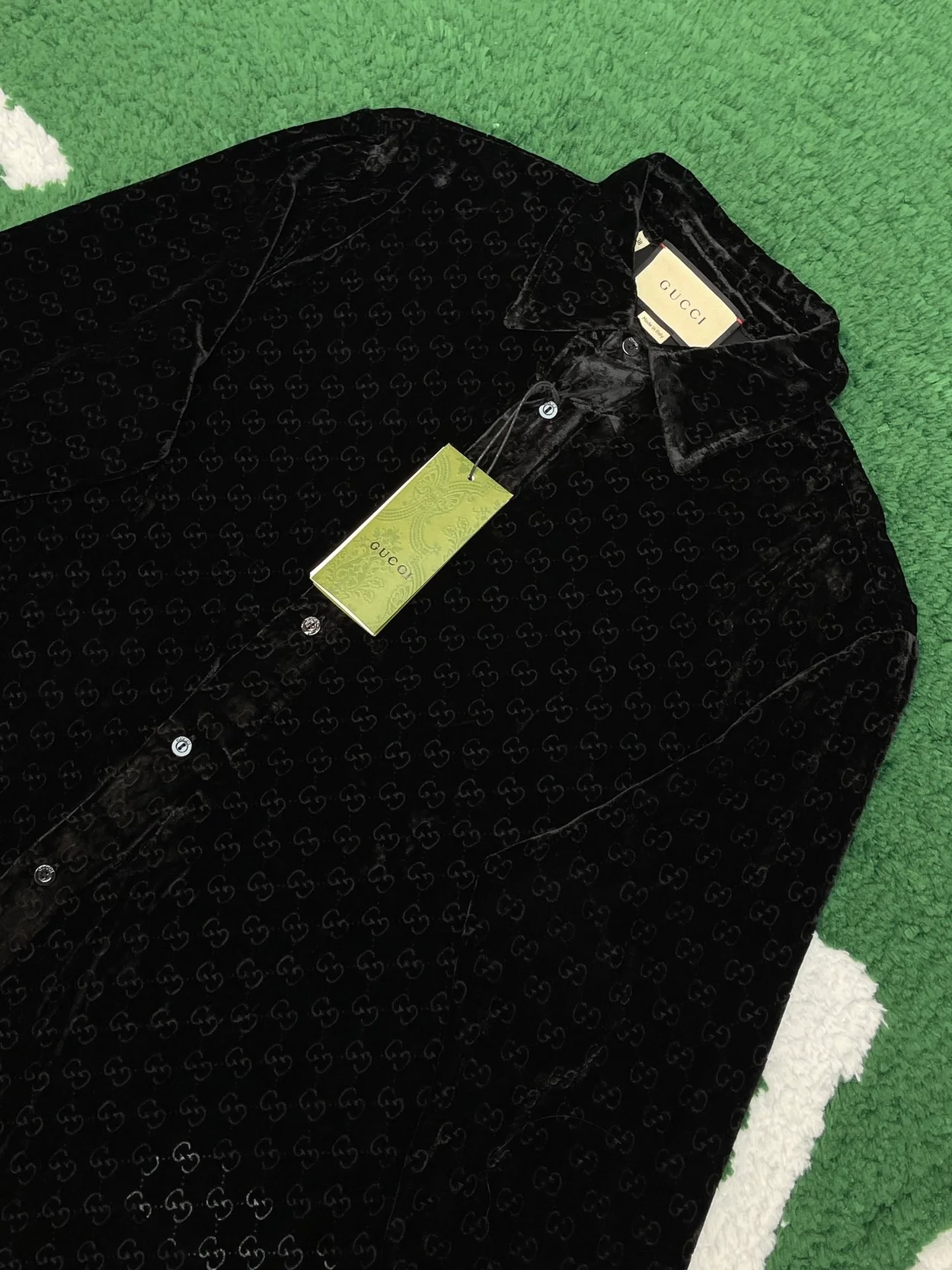 구찌 GG 벨벳 오버사이즈 셔츠