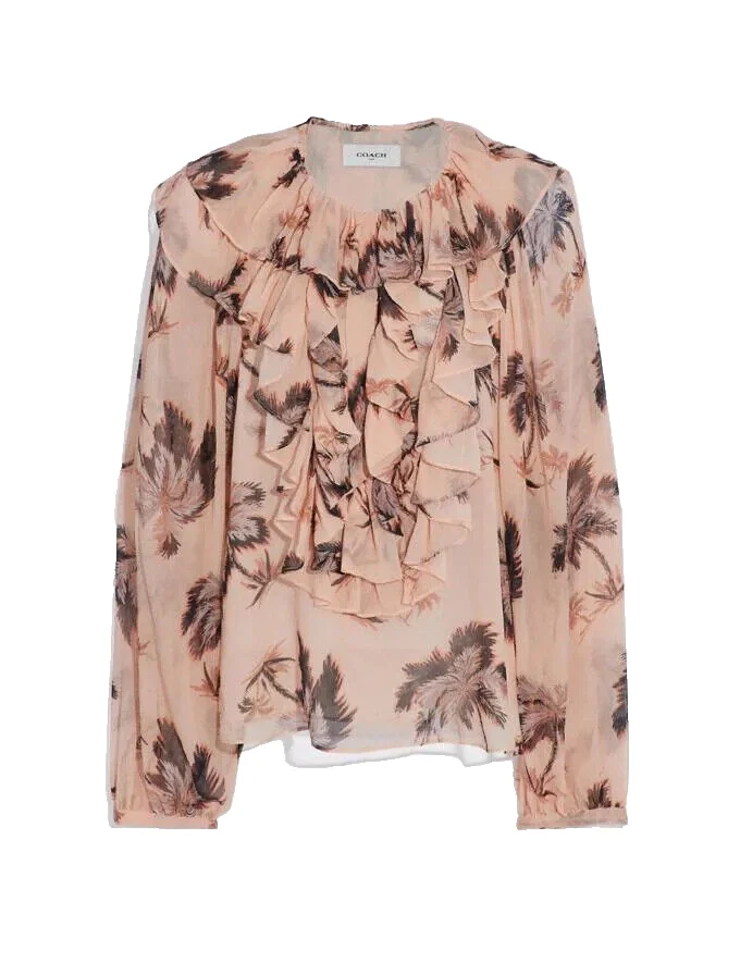 코치 1941 쉬폰 피치 블라우스