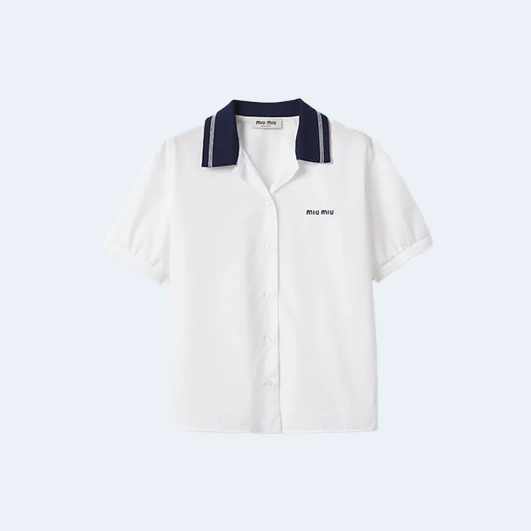 미우미우 포플린 셔츠 화이트