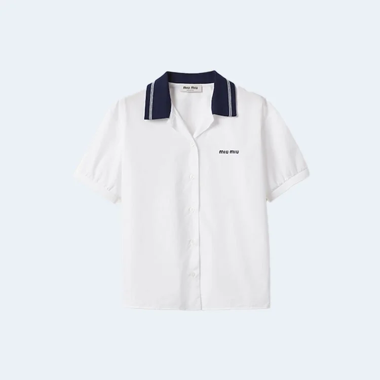 미우미우 포플린 셔츠 화이트