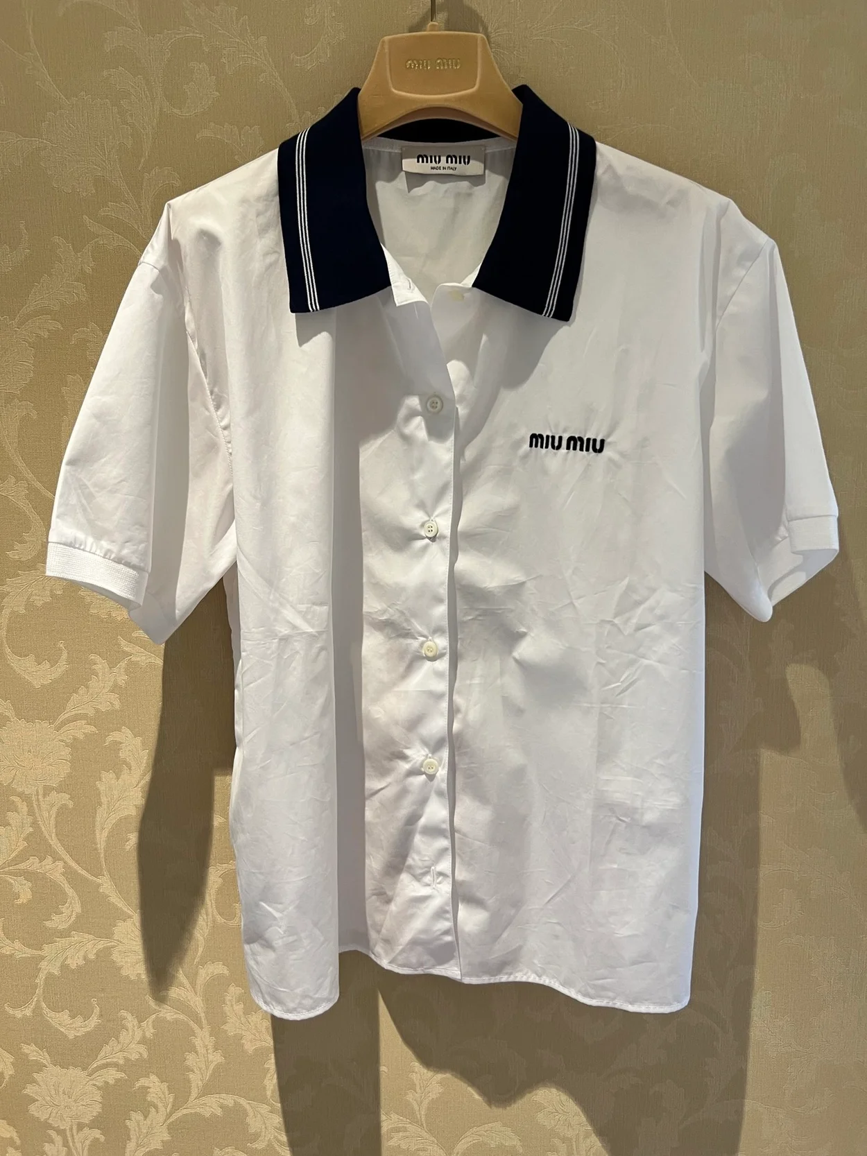 미우미우 포플린 셔츠 화이트