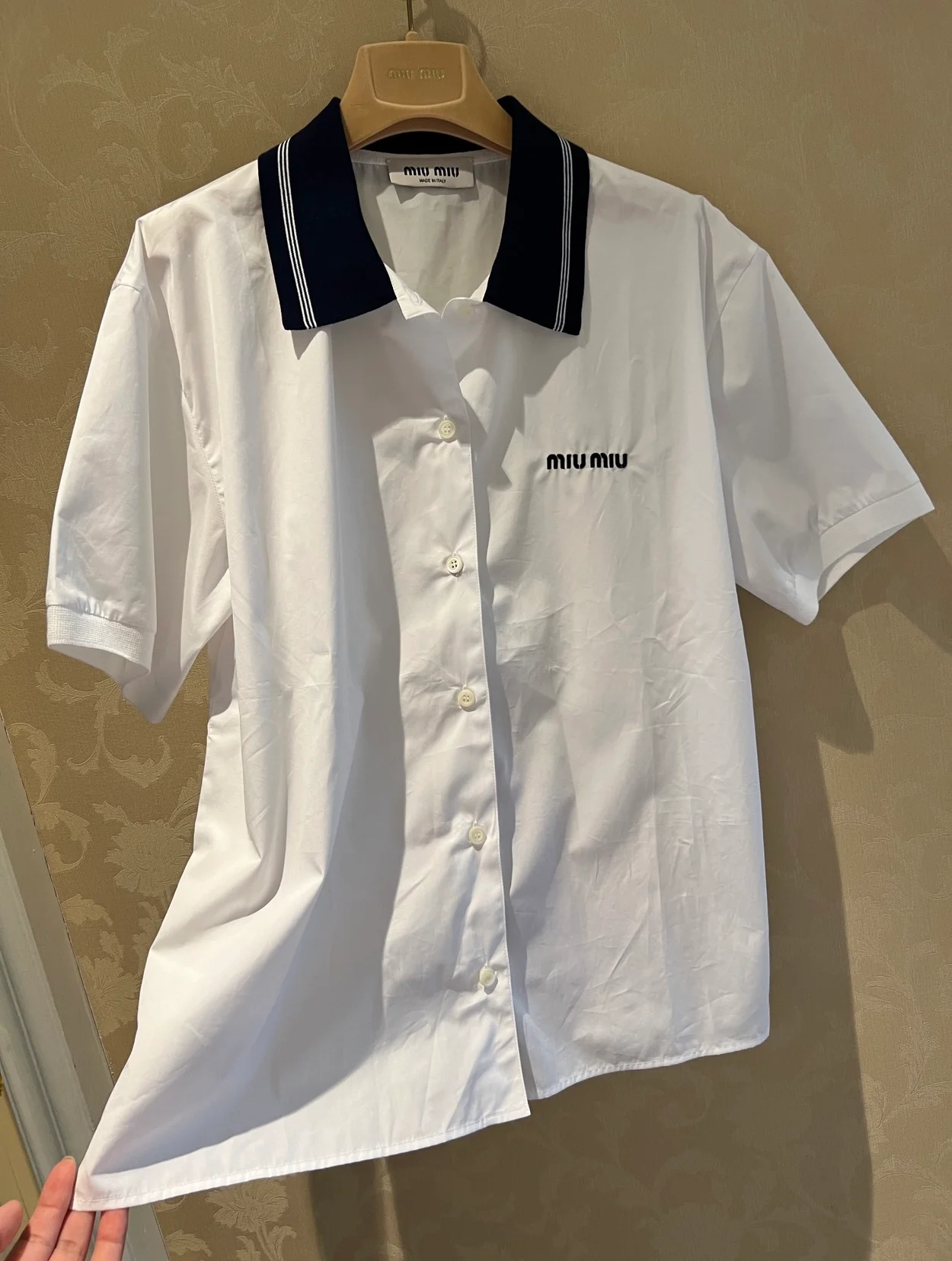 미우미우 포플린 셔츠 화이트