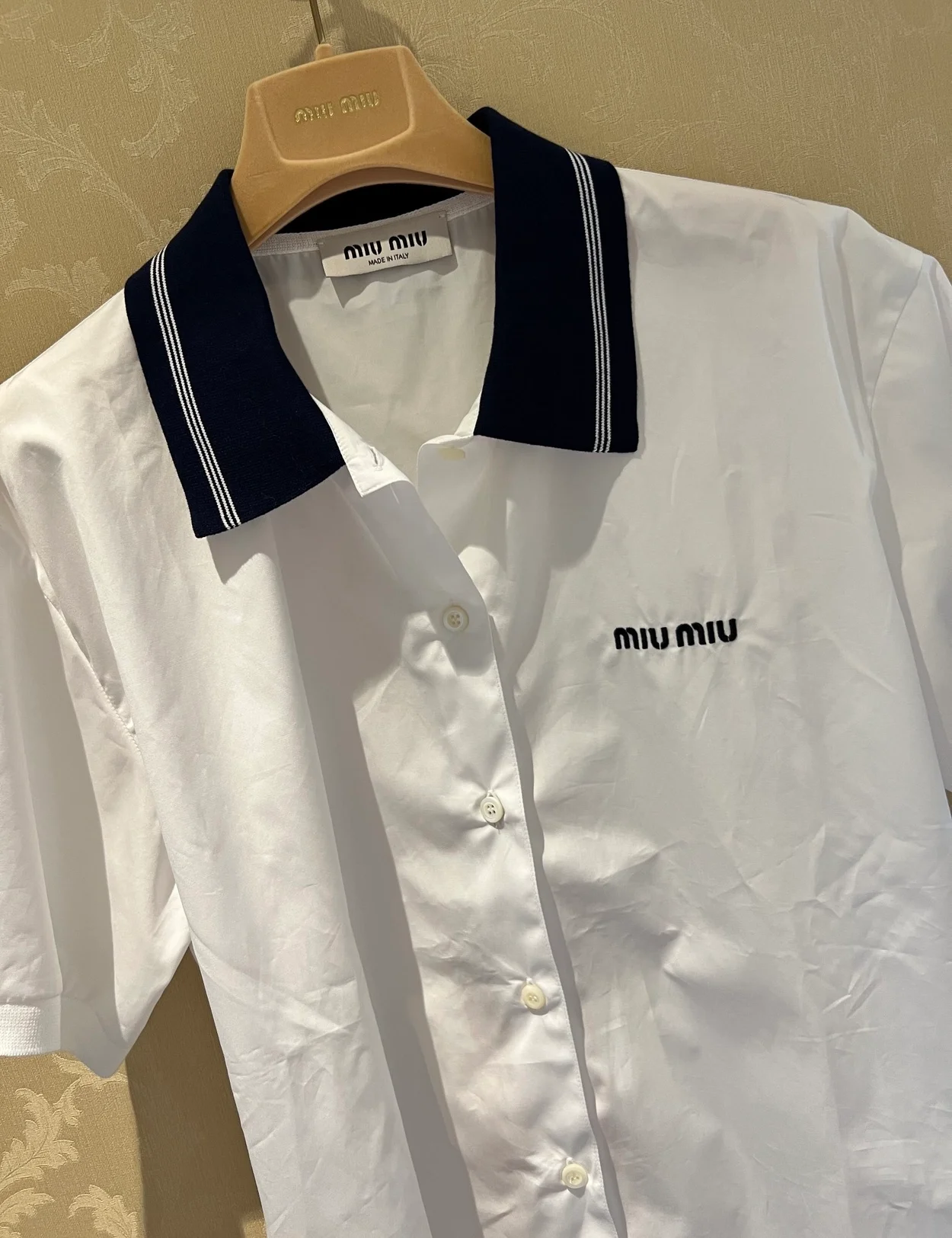 미우미우 포플린 셔츠 화이트