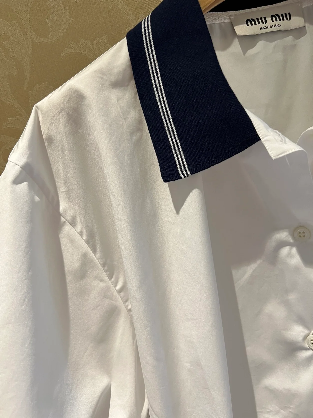미우미우 포플린 셔츠 화이트