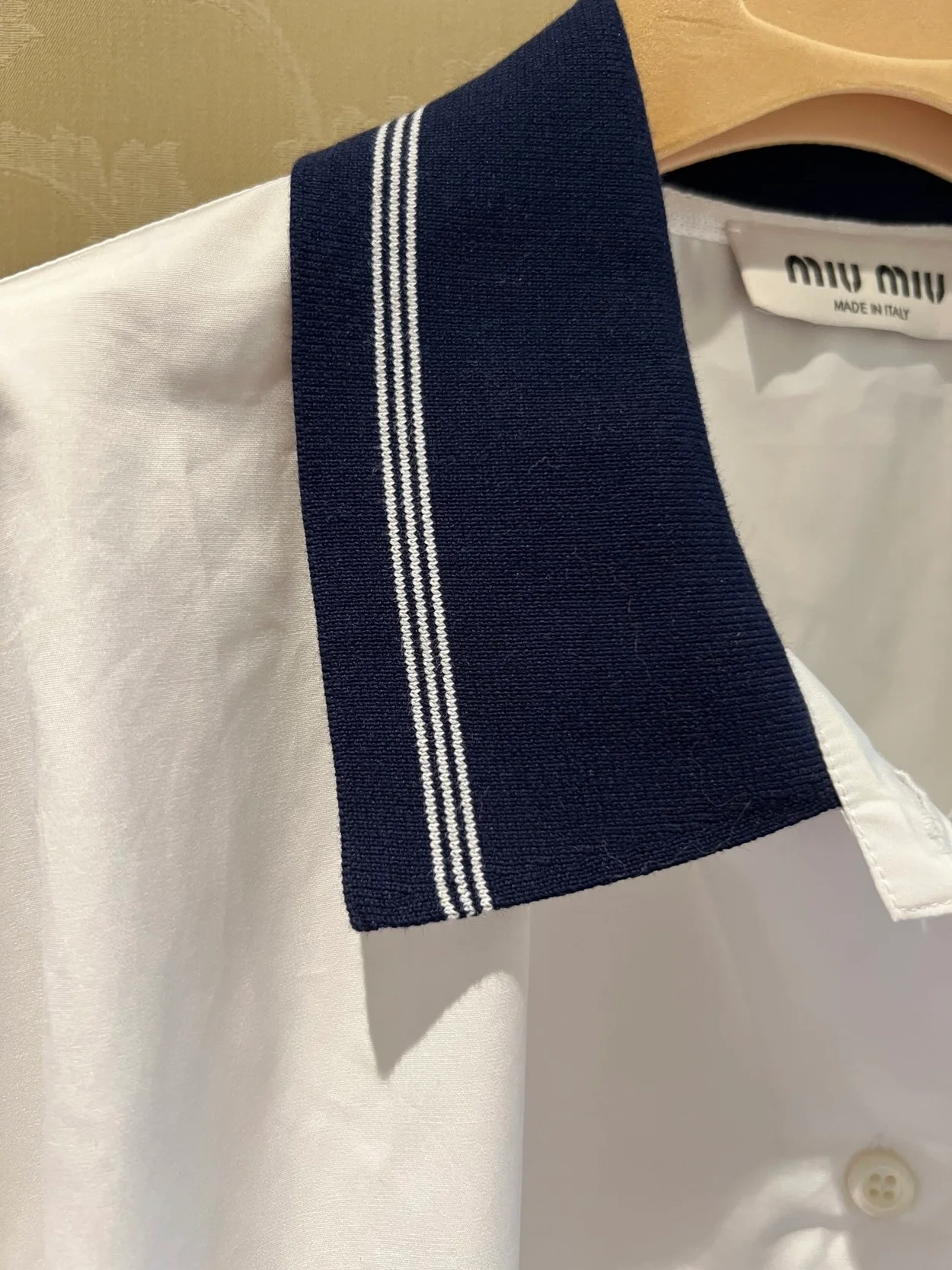 미우미우 포플린 셔츠 화이트