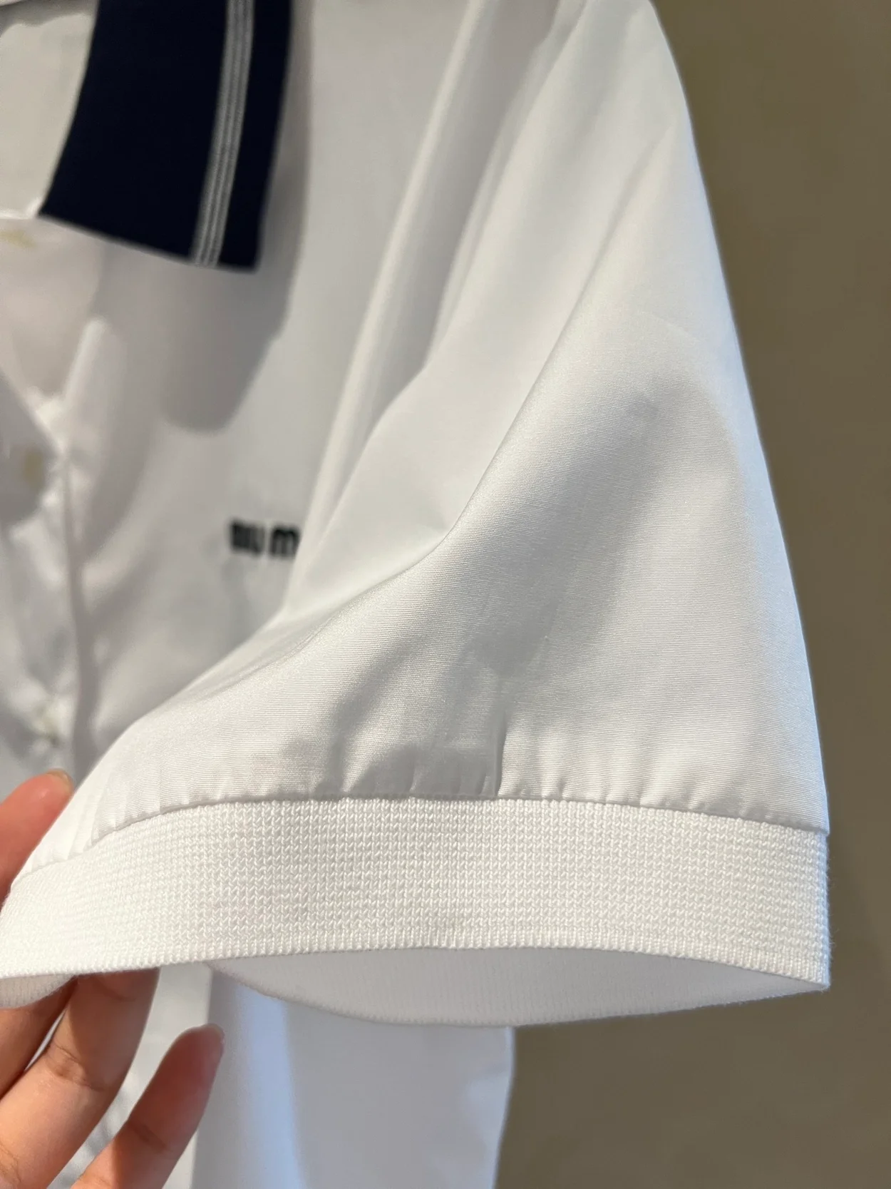 미우미우 포플린 셔츠 화이트