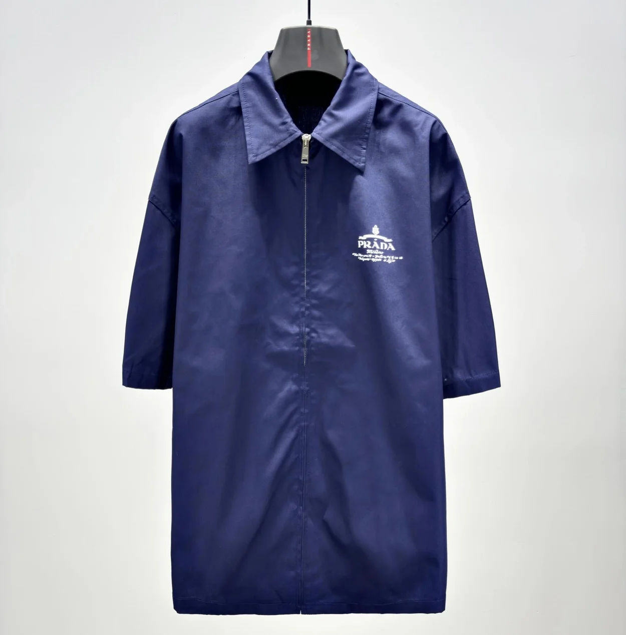 프라다 반팔 테크니컬 코튼 셔츠