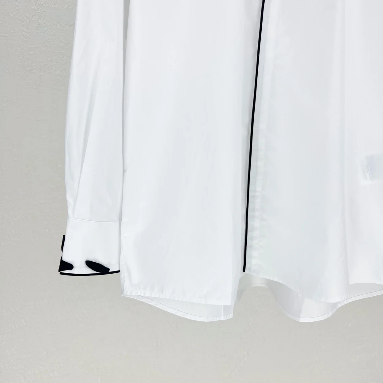 발렌티노 가라바니 플라워 블랑코 긴팔 셔츠