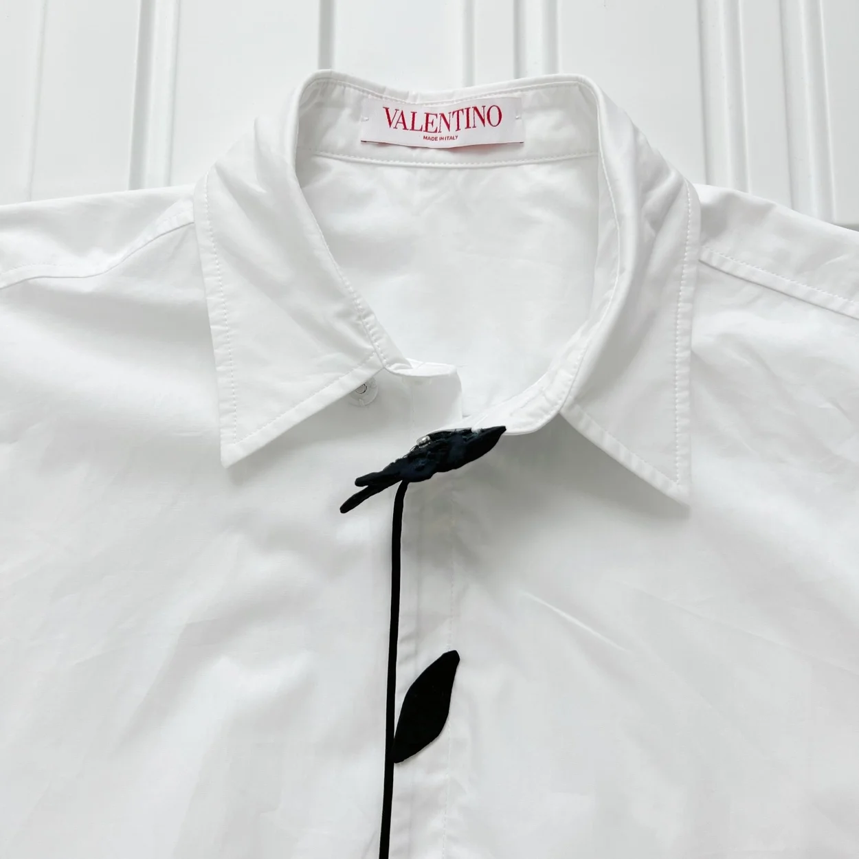 발렌티노 가라바니 플라워 블랑코 긴팔 셔츠