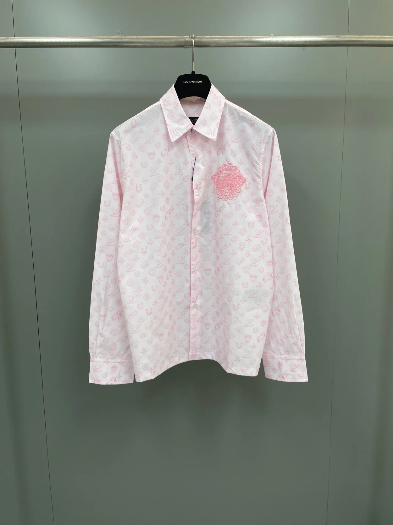 루이비통 모노그램 프린트 긴소매 코튼 셔츠 1AFQ07