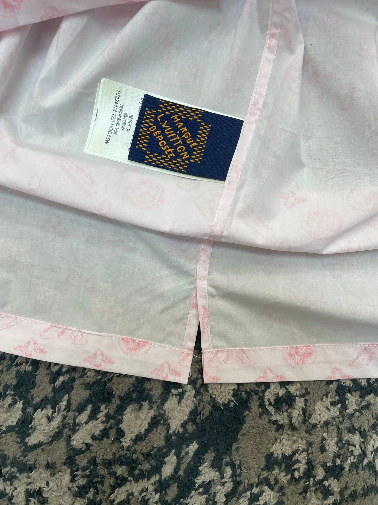 루이비통 모노그램 프린트 긴소매 코튼 셔츠 1AFQ07