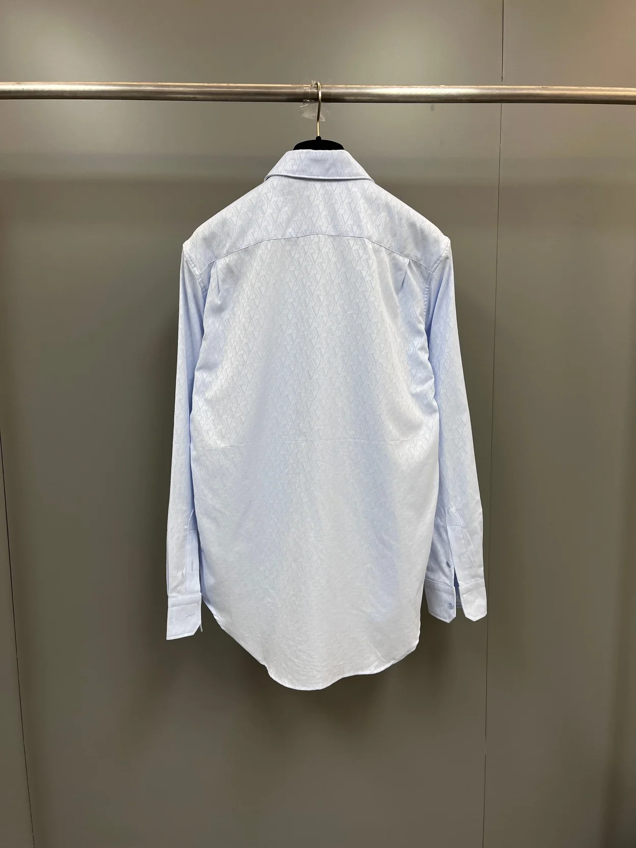 루이비통 롱 슬리브드 코튼 셔츠 블루 1AFJX6