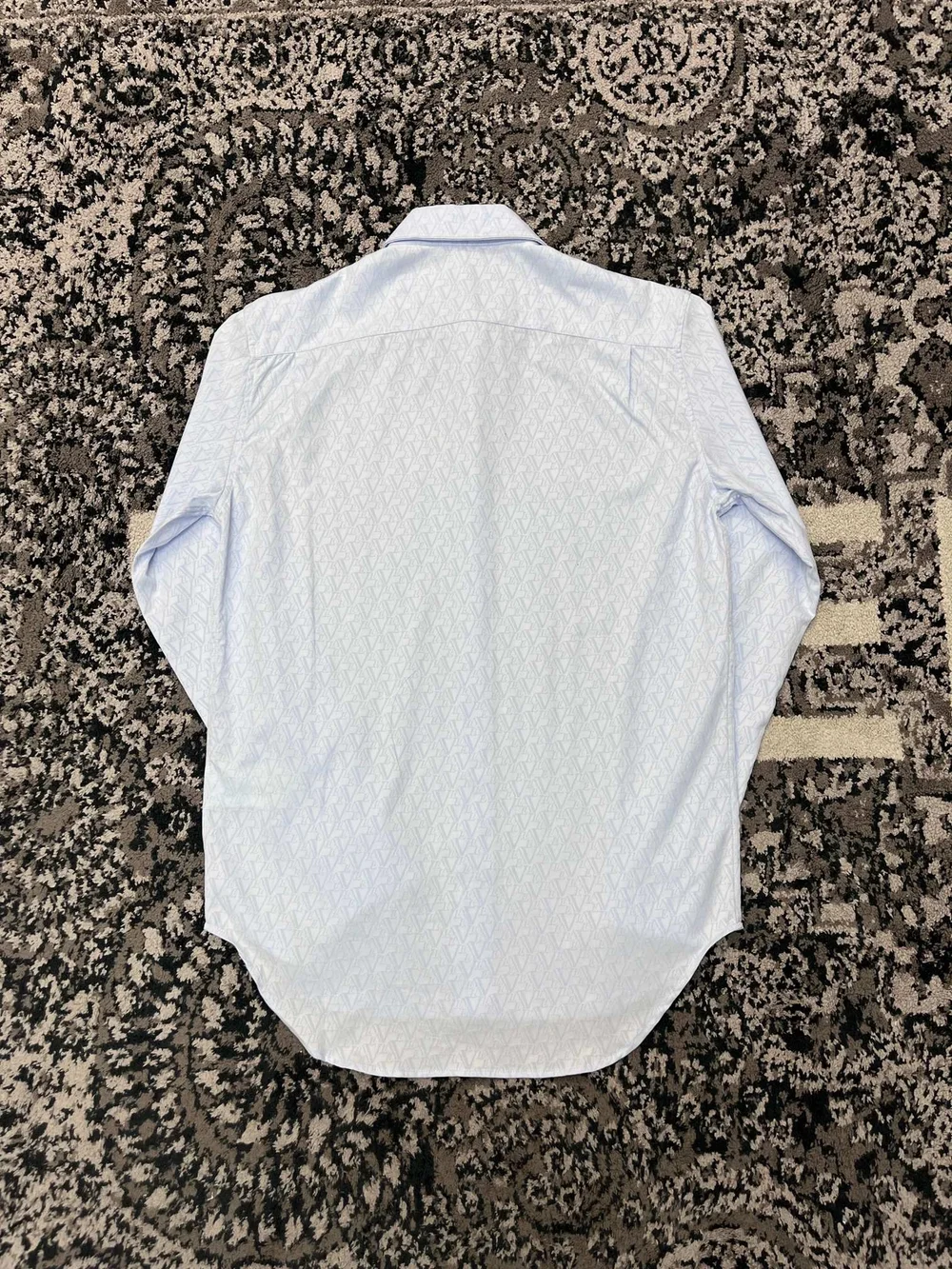 루이비통 롱 슬리브드 코튼 셔츠 블루 1AFJX6