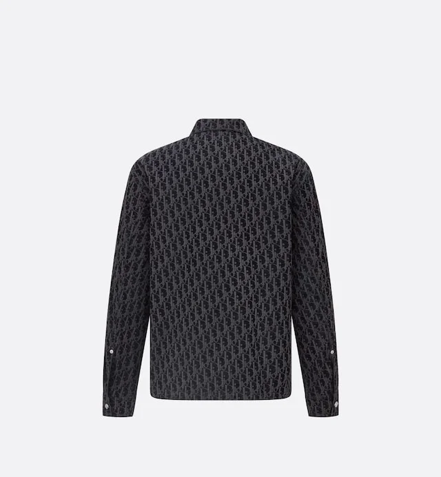 디올 오블리크  오버셔츠 블루 코튼 셔츠