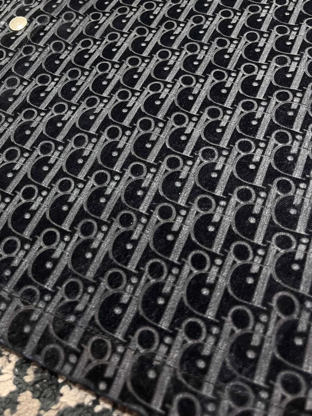 디올 오블리크  오버셔츠 블루 코튼 셔츠