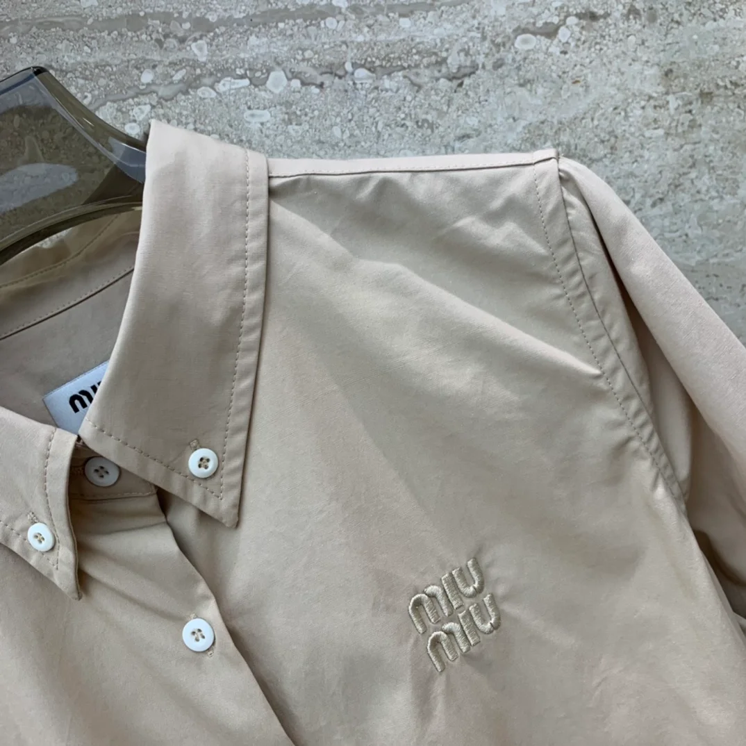 미우미우 라임스톤 포플린 점프수트