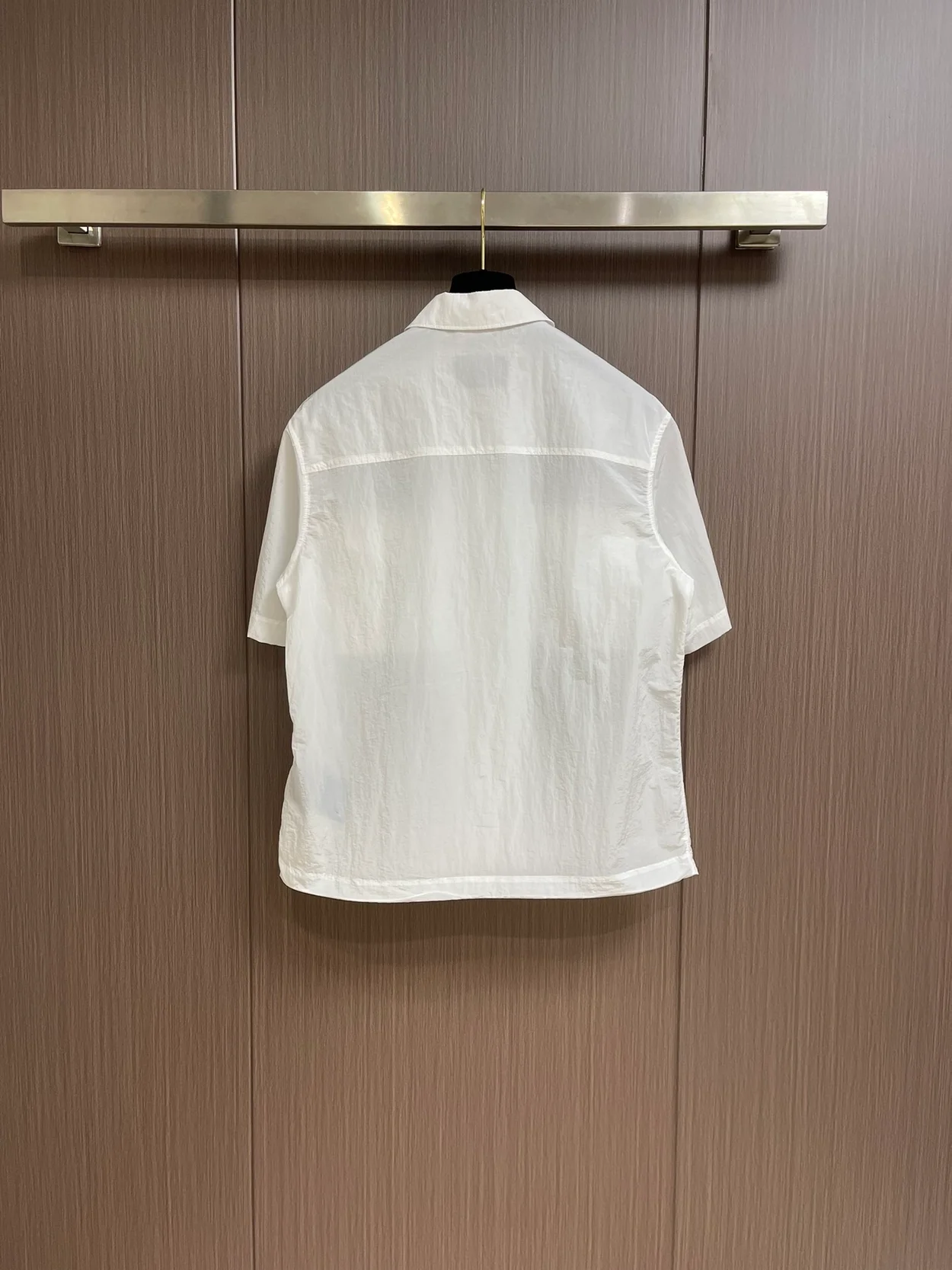 프라다 반소매 라이트 리나일론 셔츠 화이트