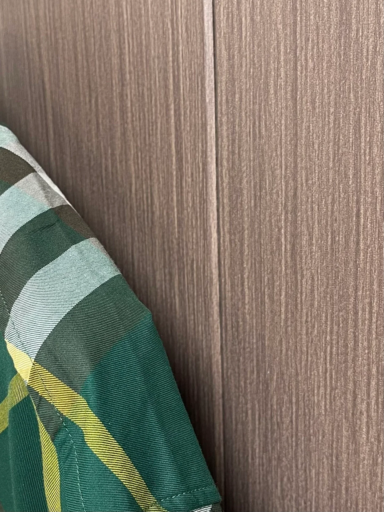 버버리 체크 코튼 셔츠 그린