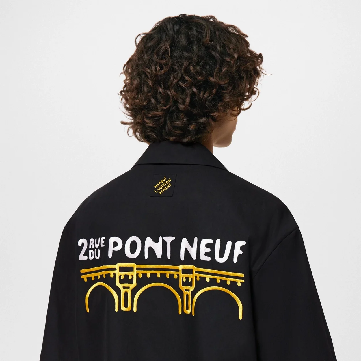 루이비통 오픈 칼라 숏 슬리브 코튼 셔츠 1AFJHQ