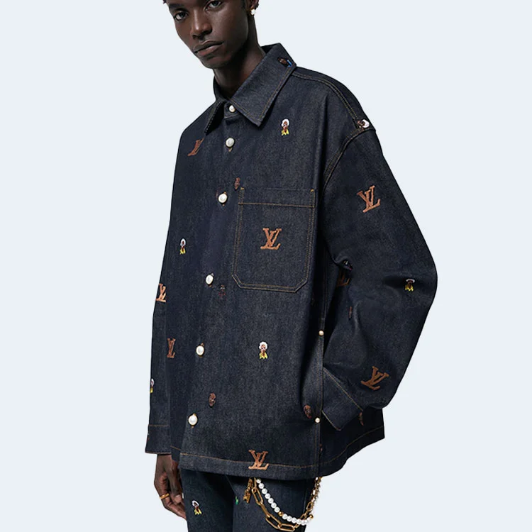 루이비통 엠브로이더드 데님 오버셔츠 1AFHVF