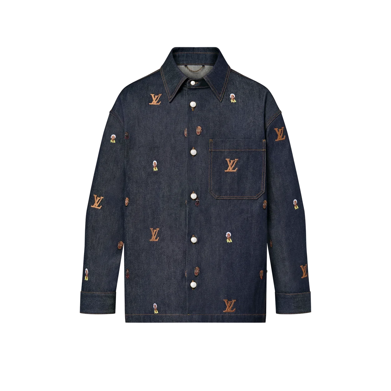 루이비통 엠브로이더드 데님 오버셔츠 1AFHVF