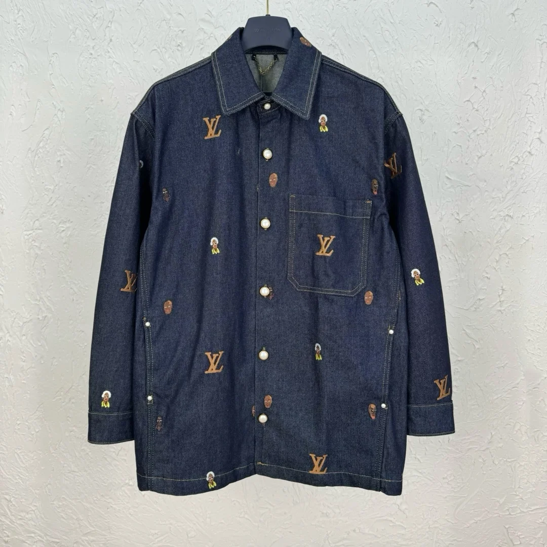 루이비통 엠브로이더드 데님 오버셔츠 1AFHVF