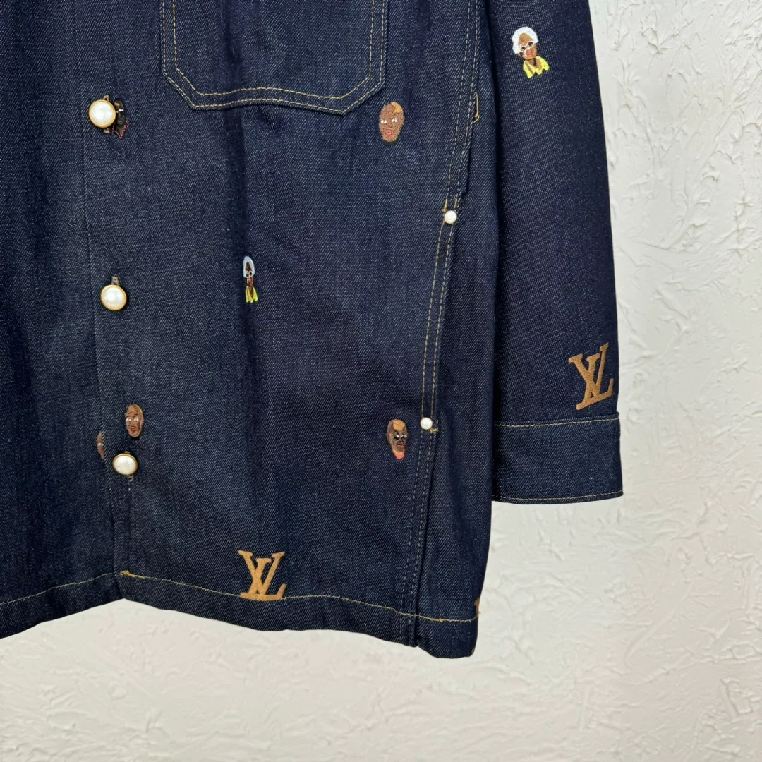 루이비통 엠브로이더드 데님 오버셔츠 1AFHVF
