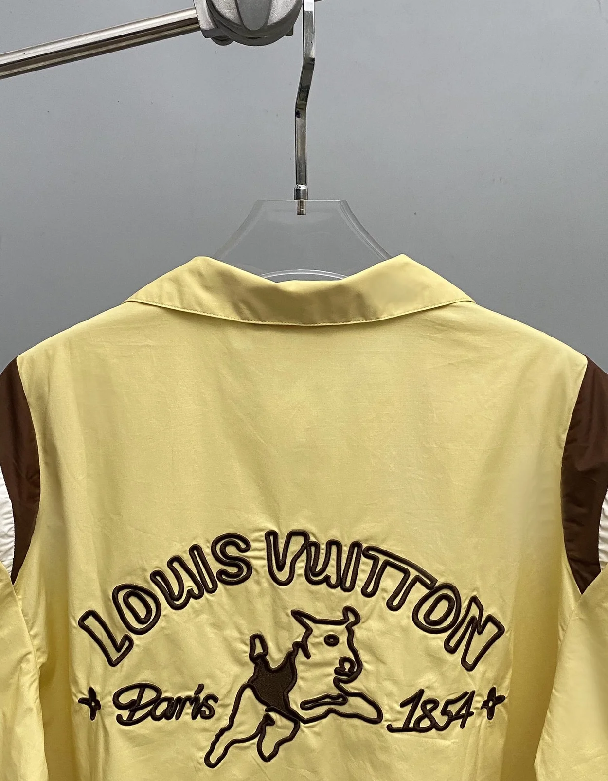 루이비통 엠브로이더리 숏 슬리브드 코튼 보울링 셔츠