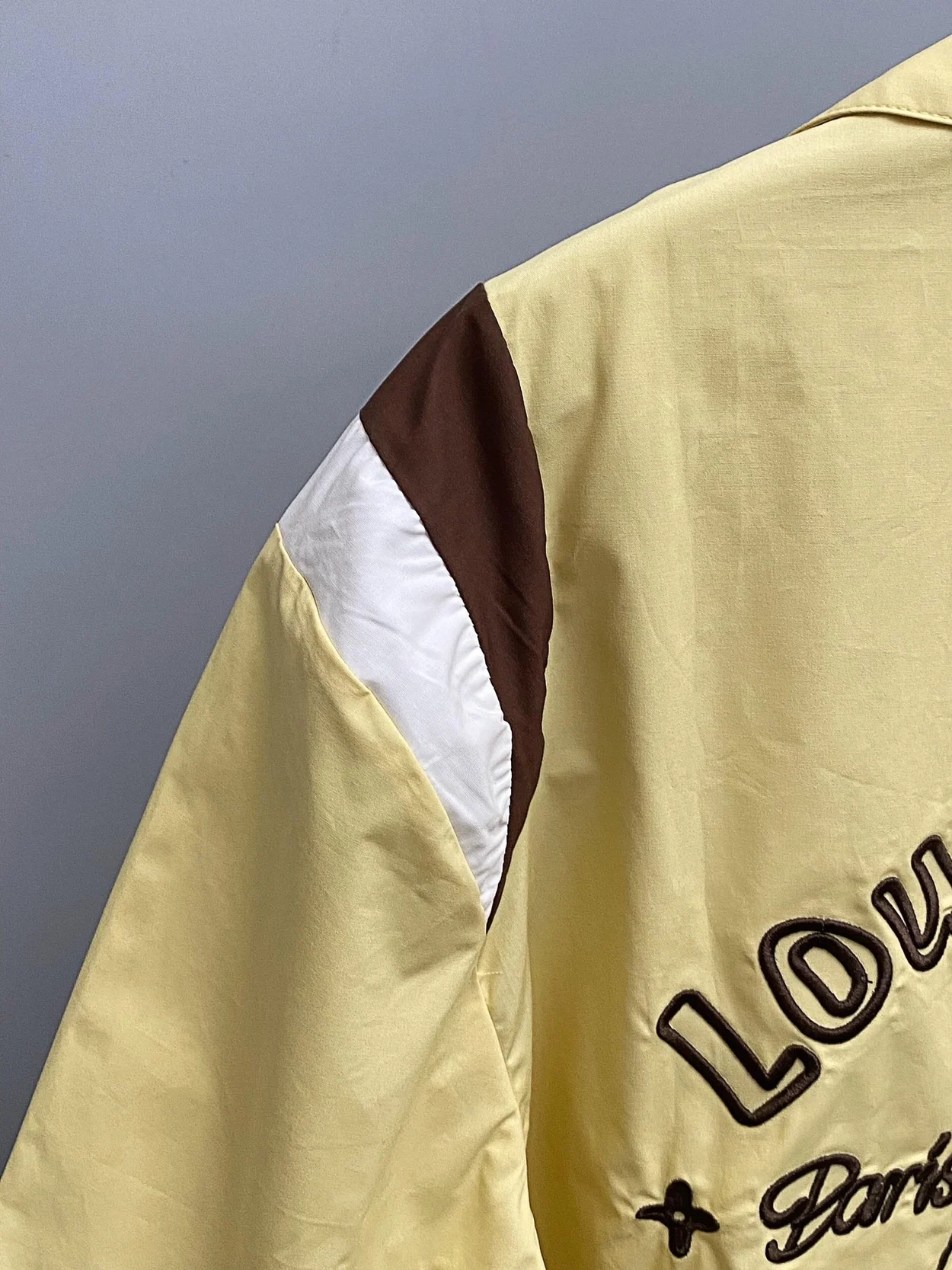 루이비통 엠브로이더리 숏 슬리브드 코튼 보울링 셔츠